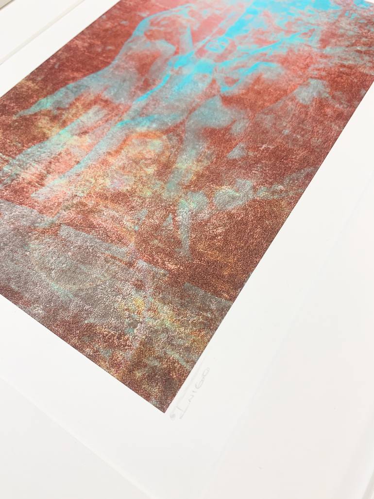 Original Surrealism Nature Printmaking by - I N D I G O  -
