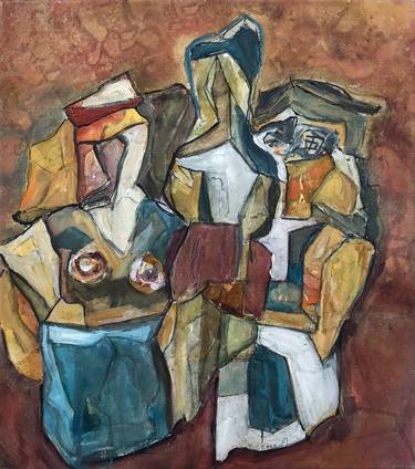 Original Expressionism People Paintings by Gitsa Asimakopoulou