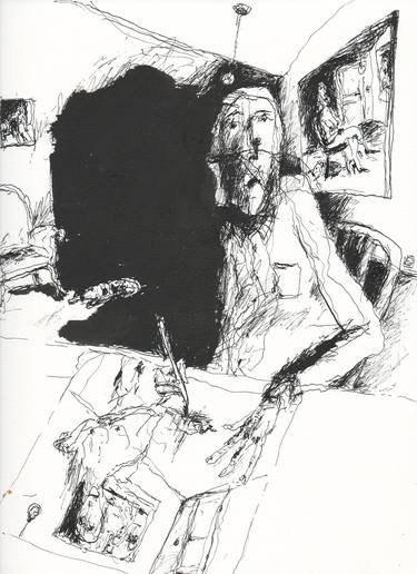 Print of Realism People Drawings by Huneau Denis