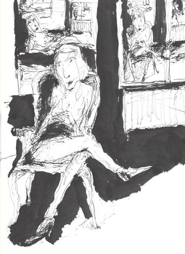Print of Realism Women Drawings by Huneau Denis