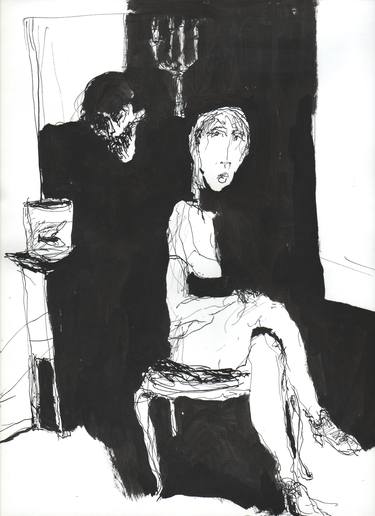 Print of Expressionism People Drawings by Huneau Denis