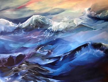 Print of Abstract Seascape Paintings by Omaima Qayyum