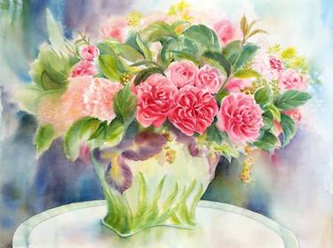 Original Floral Paintings by Tiny Pochi