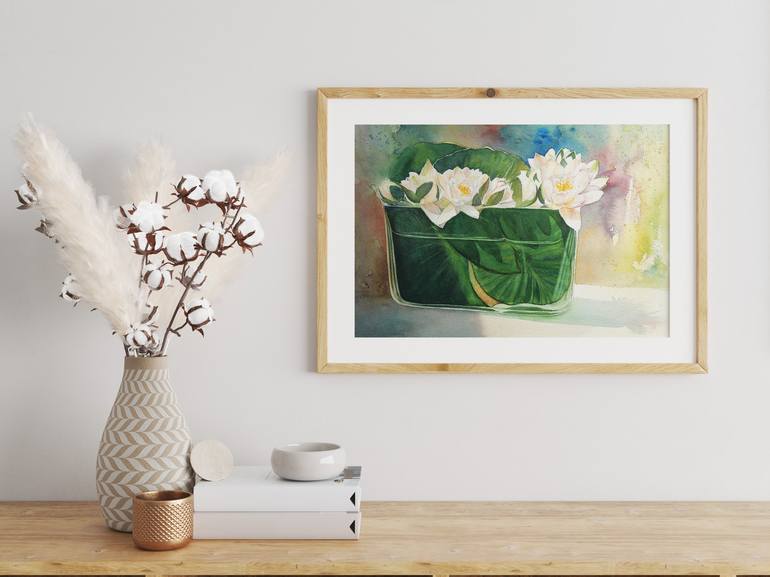 Original Figurative Floral Painting by Tiny Pochi