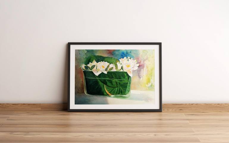 Original Figurative Floral Painting by Tiny Pochi