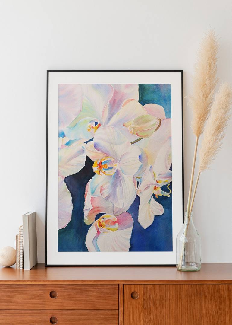 Original Figurative Floral Painting by Tiny Pochi