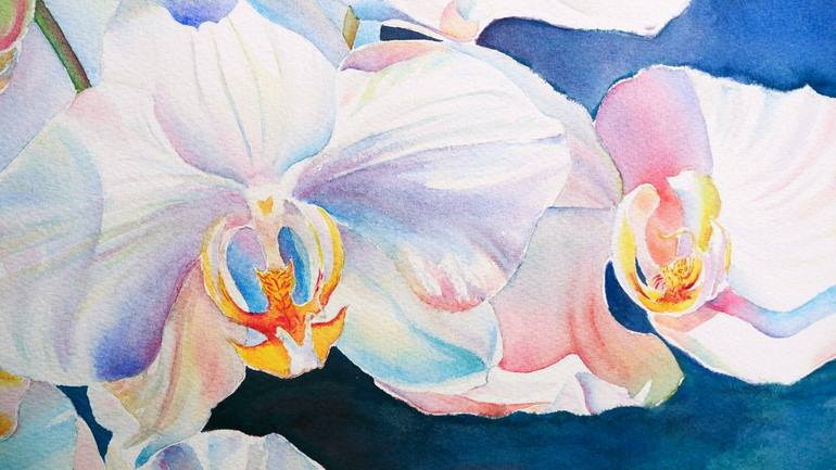 Original Figurative Floral Painting by Tiny Pochi