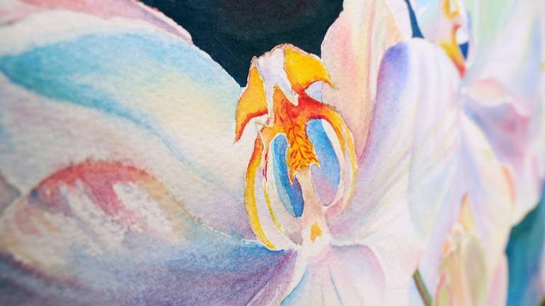 Original Figurative Floral Painting by Tiny Pochi