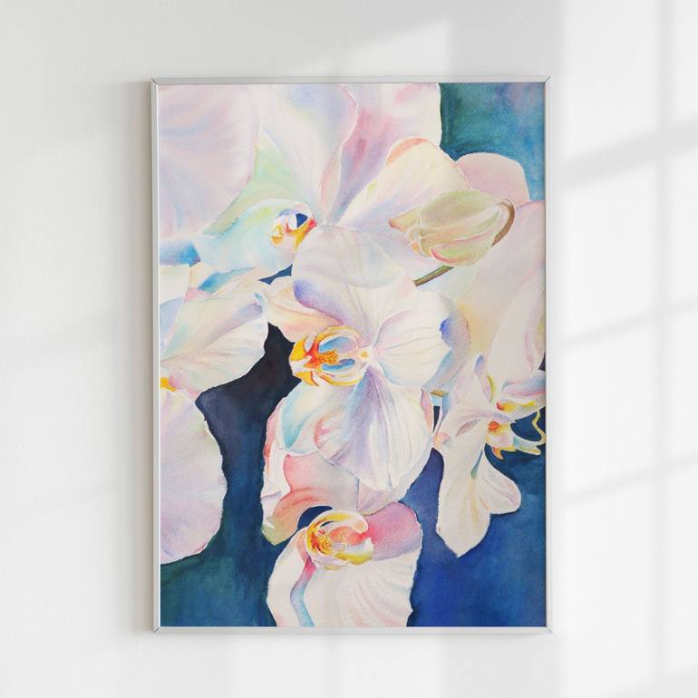 Original Figurative Floral Painting by Tiny Pochi