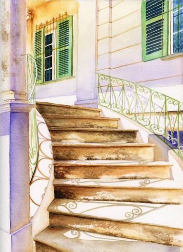 Original Architecture Paintings by Tiny Pochi