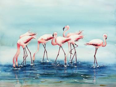 Original Figurative Animal Paintings by Tiny Pochi