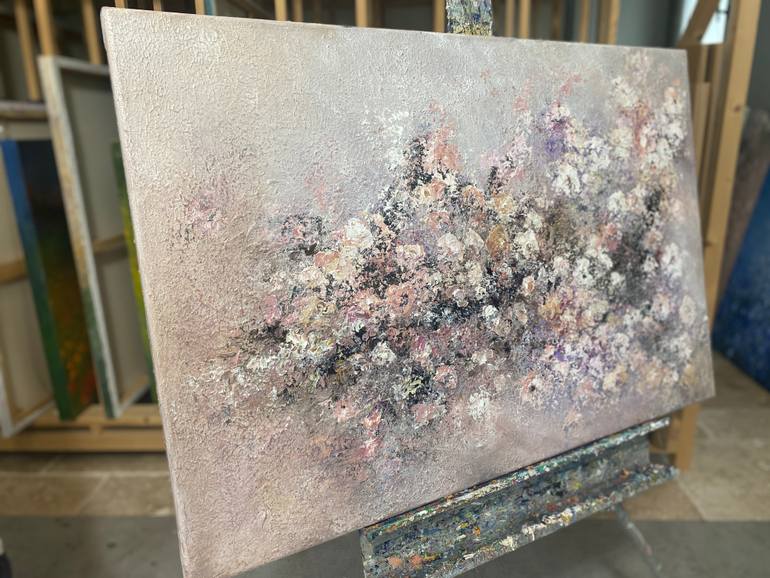 Original Abstract Floral Painting by Wietzie Gerber