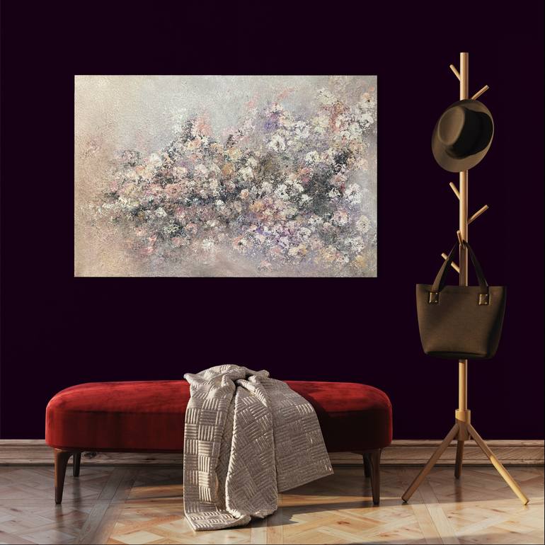 Original Abstract Floral Painting by Wietzie Gerber