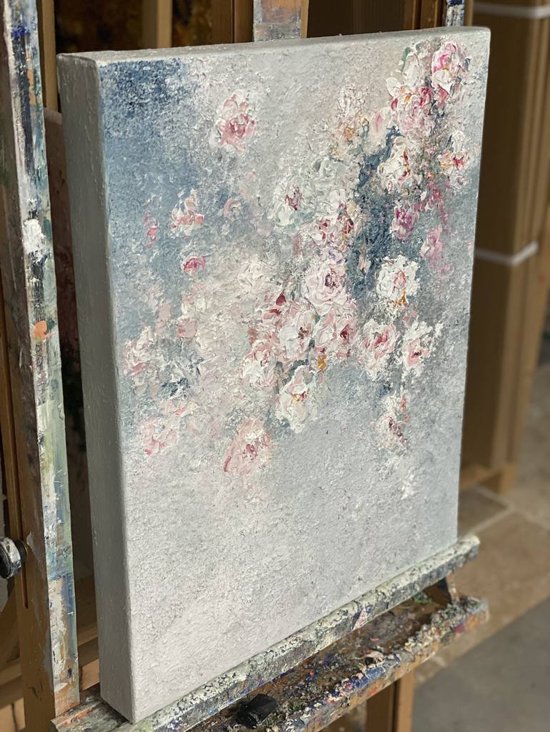 Original Abstract Floral Painting by Wietzie Gerber