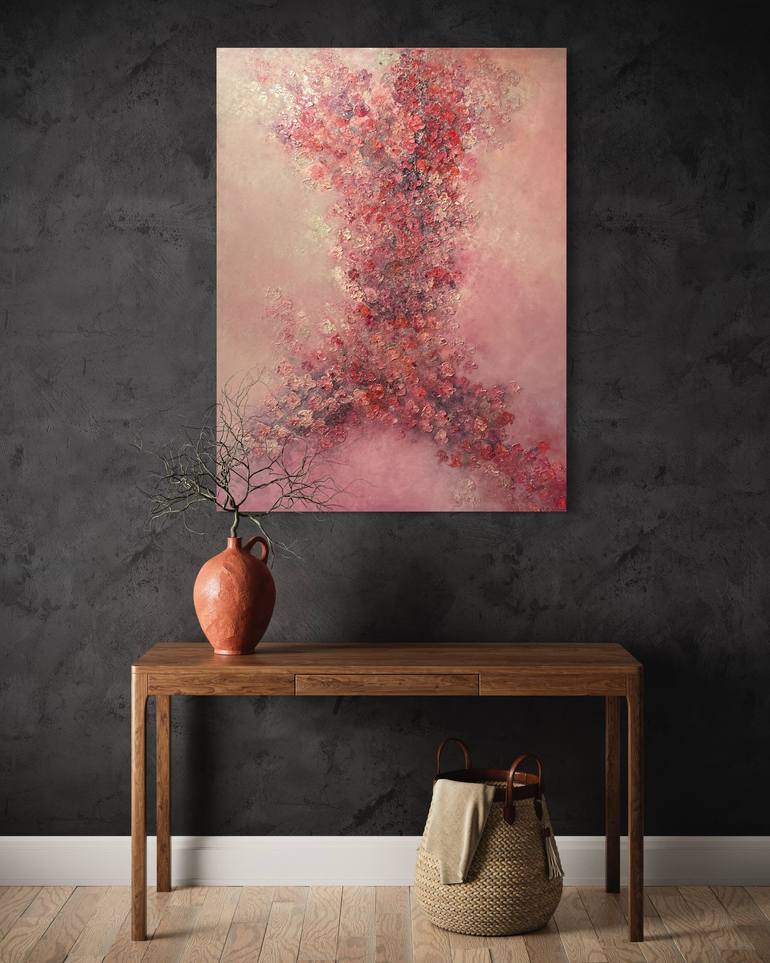 Original Abstract Floral Painting by Wietzie Gerber