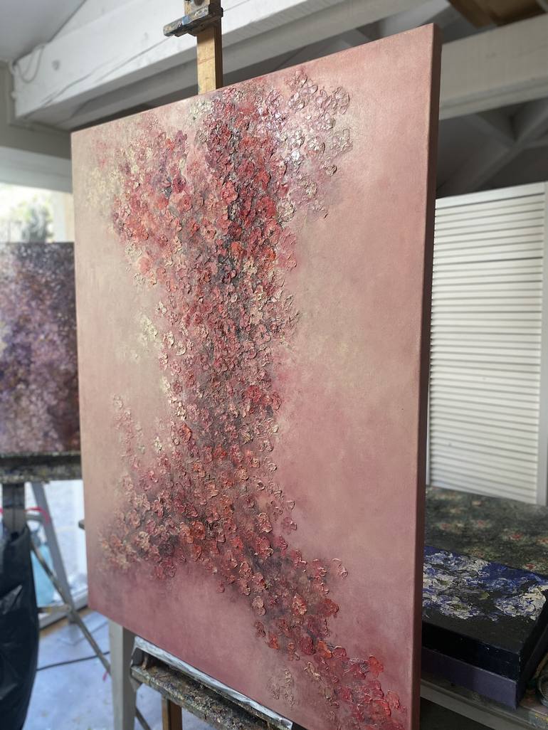 Original Abstract Floral Painting by Wietzie Gerber