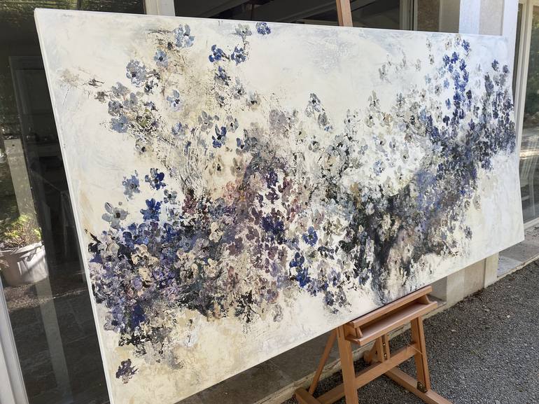 Original Abstract Expressionism Floral Painting by Wietzie Gerber