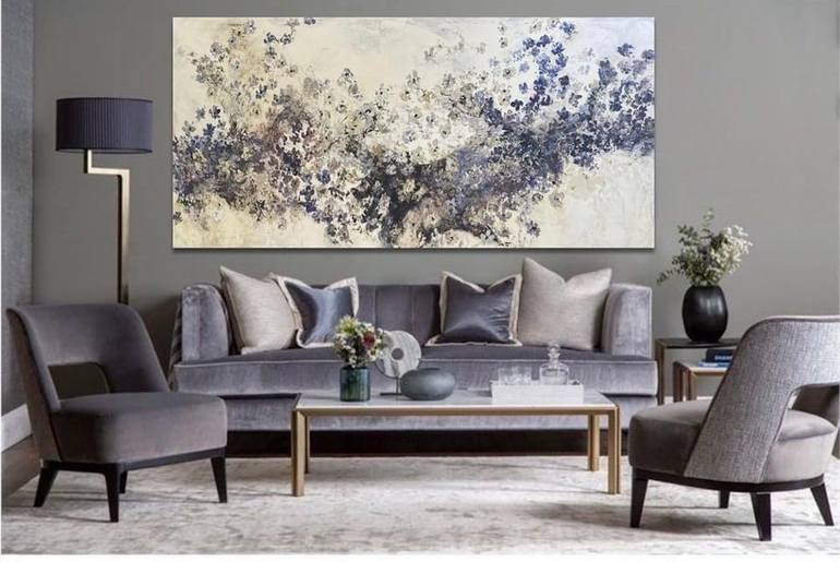 Original Abstract Expressionism Floral Painting by Wietzie Gerber