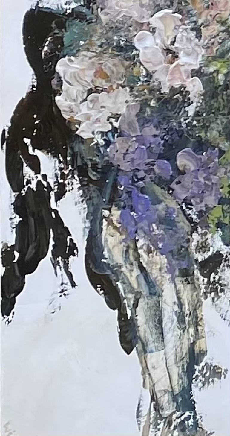 Original Abstract Floral Painting by Wietzie Gerber