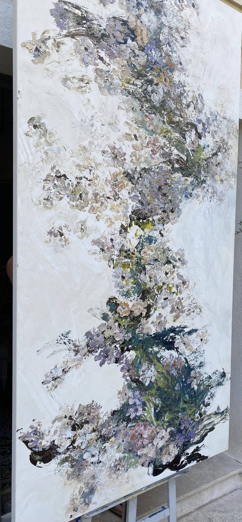 Original Abstract Floral Painting by Wietzie Gerber