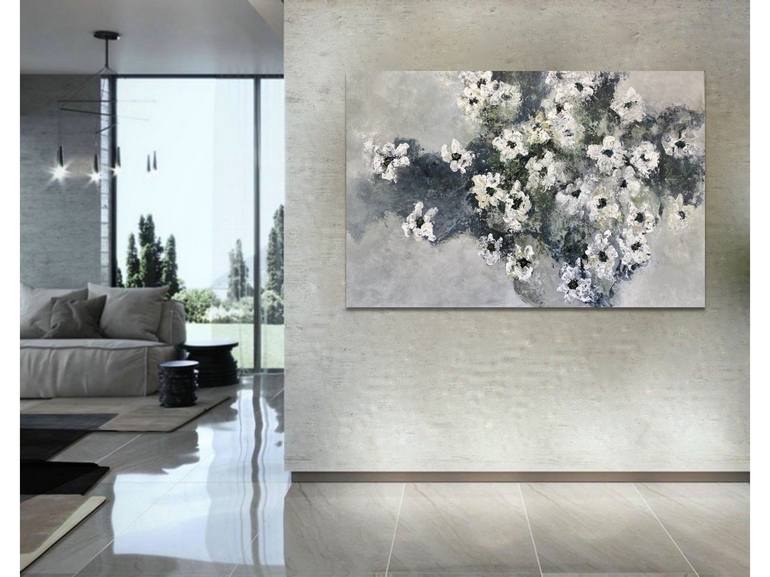 Original Abstract Floral Painting by Wietzie Gerber