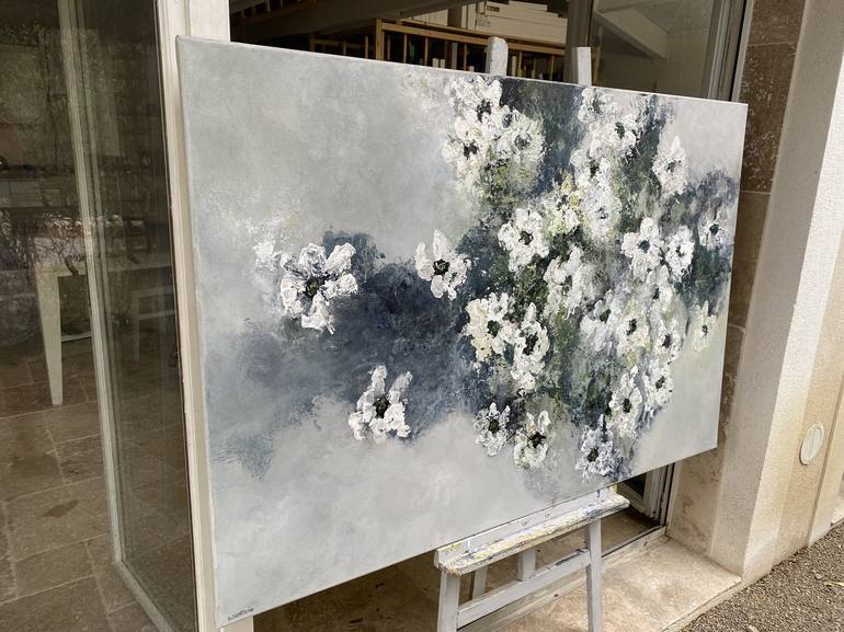 Original Abstract Floral Painting by Wietzie Gerber