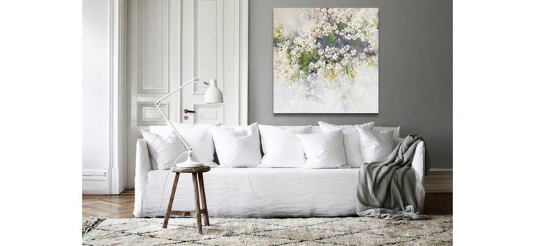 Original Abstract Floral Painting by Wietzie Gerber