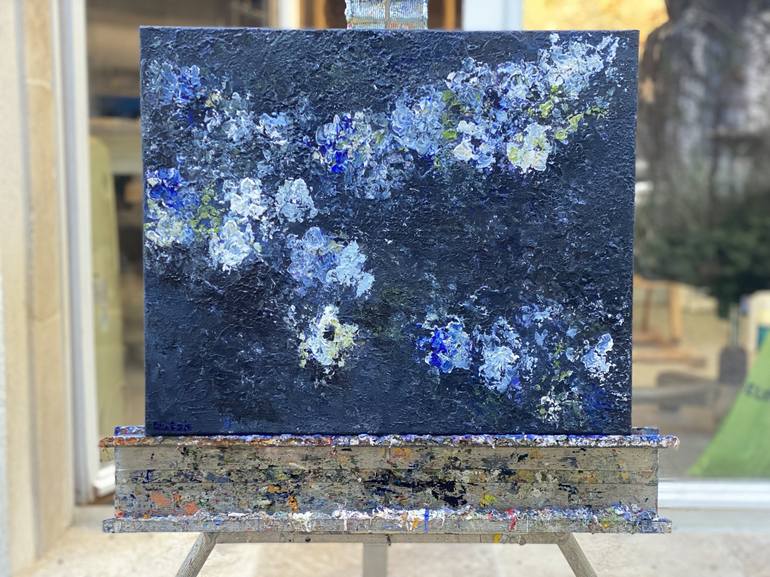 Original Abstract Floral Painting by Wietzie Gerber