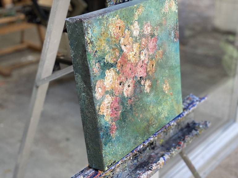 Original Abstract Floral Painting by Wietzie Gerber