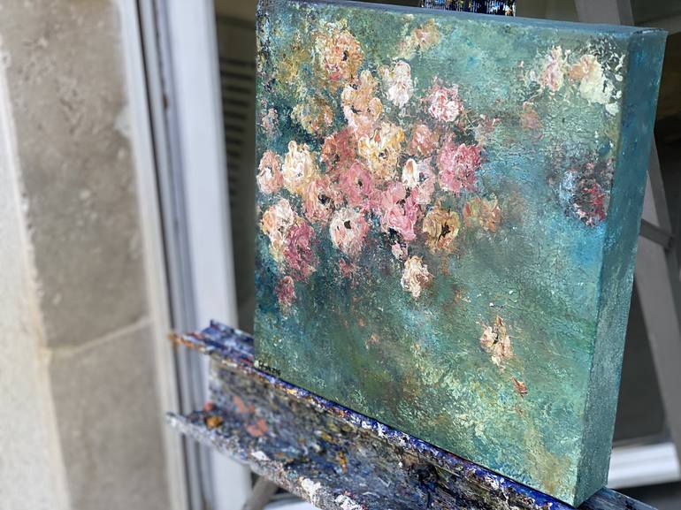 Original Abstract Floral Painting by Wietzie Gerber