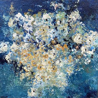 Original Abstract Floral Paintings by Wietzie Gerber