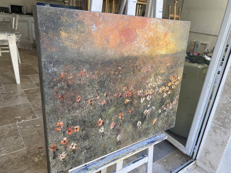 Original Abstract Expressionism Landscape Painting by Wietzie Gerber