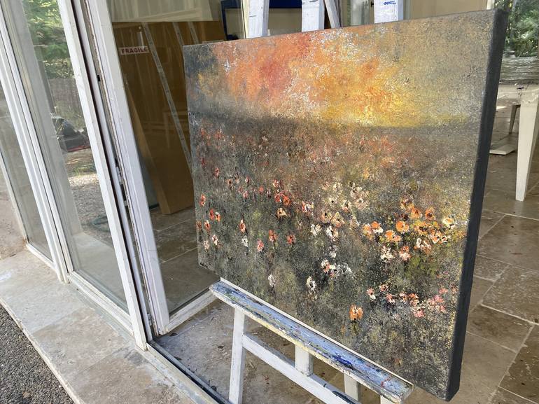 Original Abstract Expressionism Landscape Painting by Wietzie Gerber