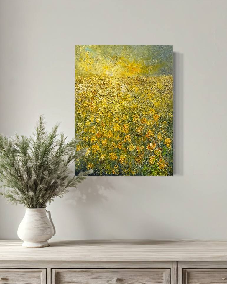 Original Abstract Landscape Painting by Wietzie Gerber