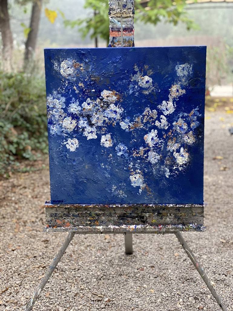 Original Abstract Floral Painting by Wietzie Gerber