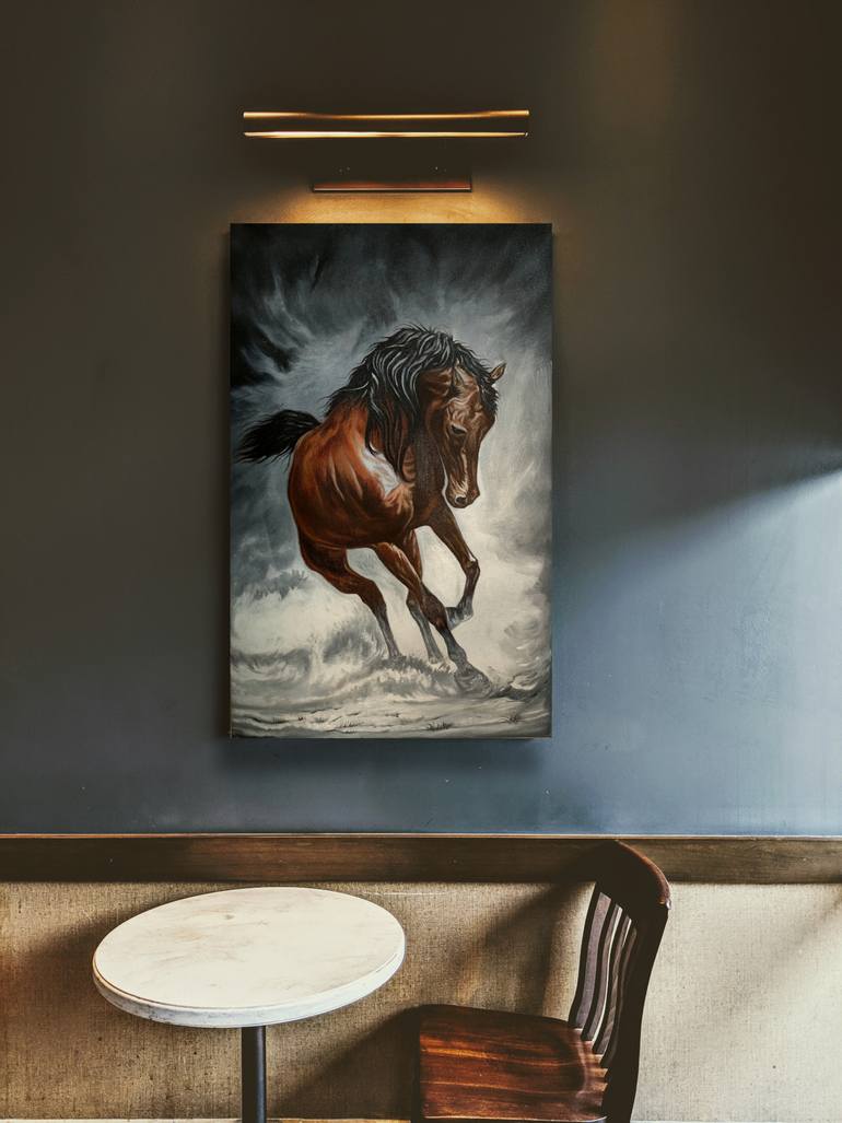 Original Modernism Horse Painting by Nasrullah Baloch