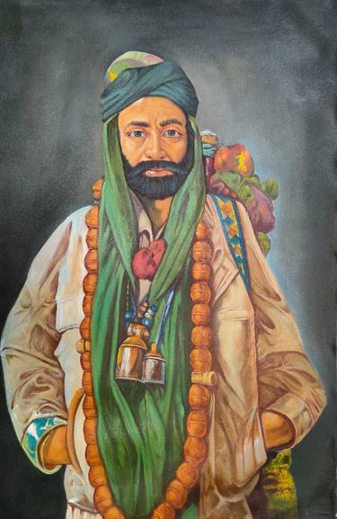 Print of Figurative Portrait Paintings by Nasrullah Baloch