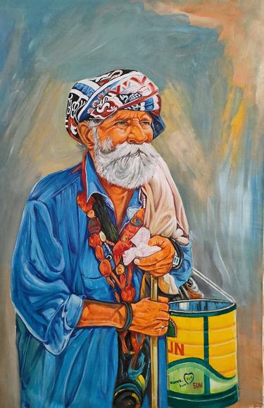 Original Figurative Culture Paintings by Nasrullah Baloch