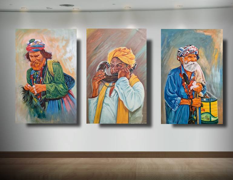 Original Figurative Pop Culture/Celebrity Painting by Nasrullah Baloch