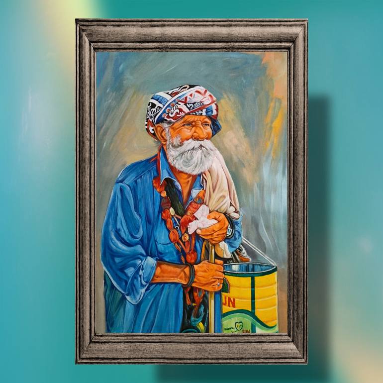 Original Figurative Pop Culture/Celebrity Painting by Nasrullah Baloch