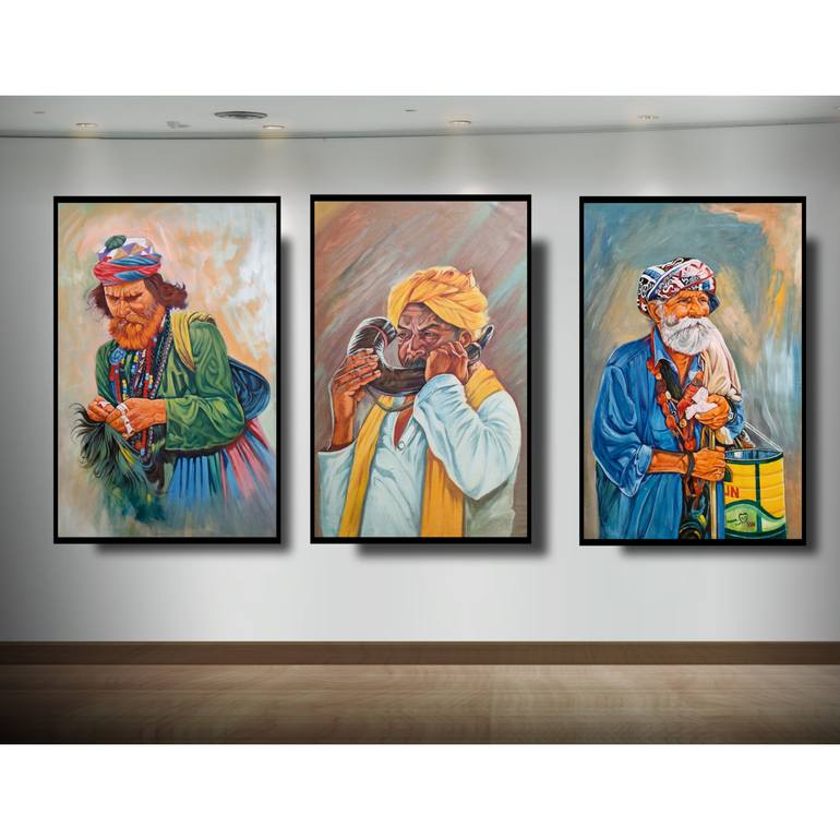 Original Figurative Pop Culture/Celebrity Painting by Nasrullah Baloch