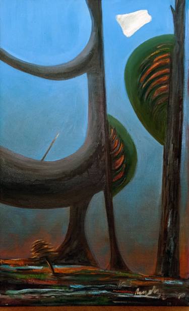 Original Surrealism Tree Paintings by Marina Litvinova