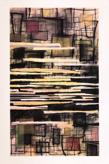 Original Abstract Geometric Mixed Media by Eric Ketelsen
