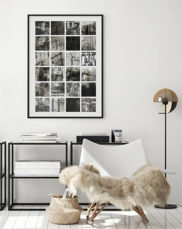 Original Black & White Abstract Collage by Sergii Simutin