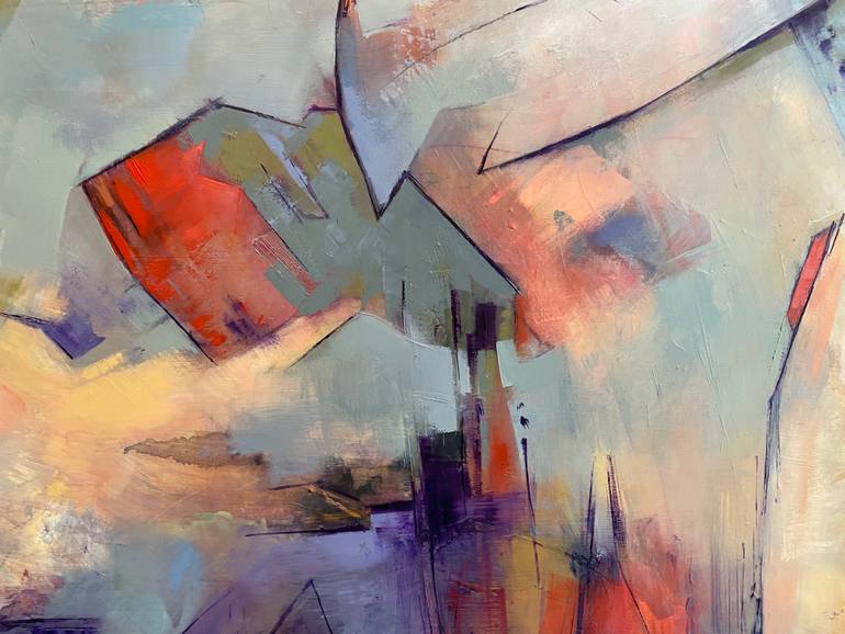 Original Expressionism Abstract Painting by Annmarie Leblanc