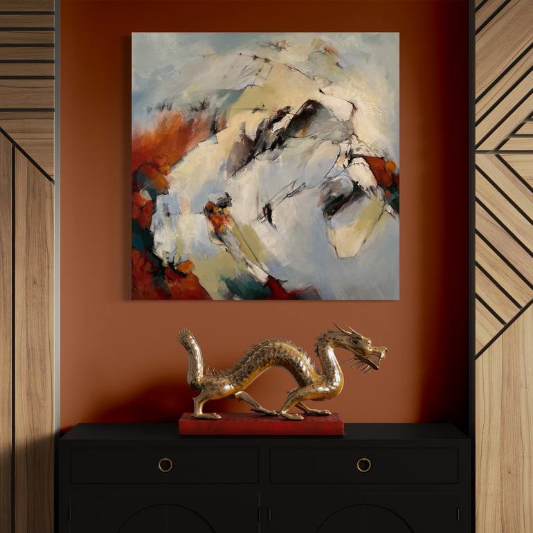 Original Abstract Expressionism Abstract Painting by Annmarie Leblanc