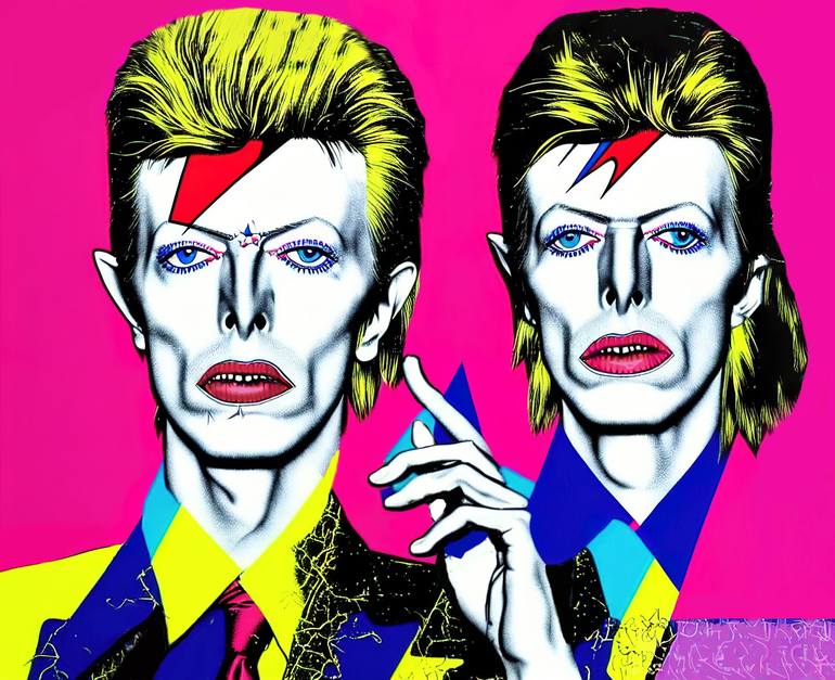 David Bowie Pop Art Painting by Diana Ringo