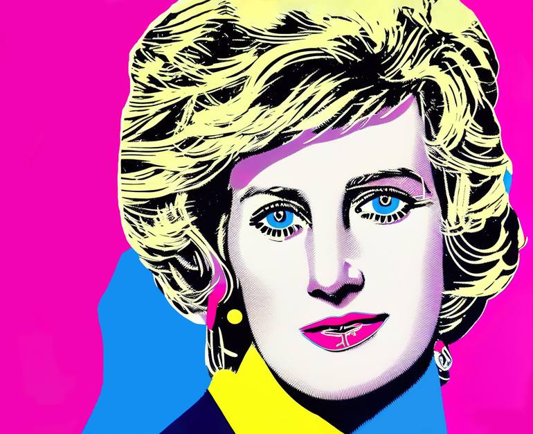 Diana, Princess of Wales Pop Art Painting by Diana Ringo