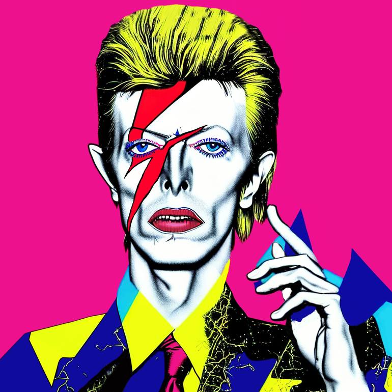 detalles proposición yo lavo mi ropa David Bowie Pop Art Painting by Diana Ringo | Saatchi Art