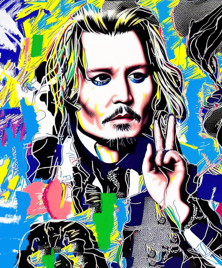 Johnny Depp Pop Art Painting by Diana Ringo